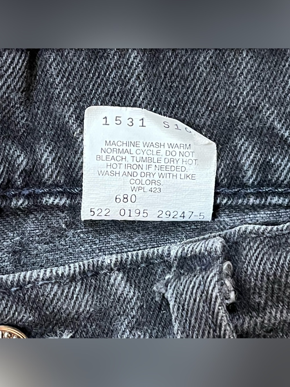 Vintage Levi’s 560 Mens Orange Tab Loose Fit Tapered Leg Jeans Made In USA 29x30 - Picture 7 of 9